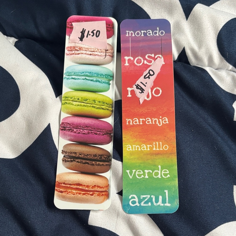 Scholastic Colorful Macaron and Spanish Bookmark Set